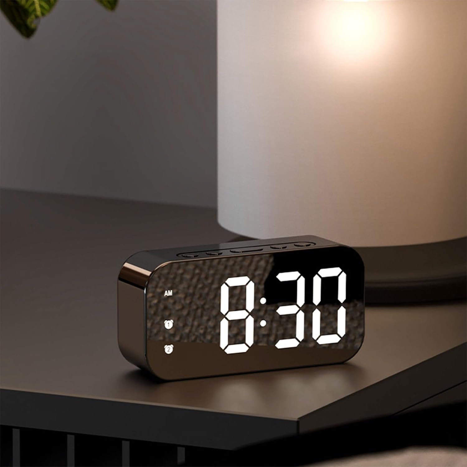 Digital Clock Large Display Luminous Mirror Digital Alarm Clock Led Display Portable Clocks for Bedroom Desk Clocks with Sound-Controlled Tech Gadgets Cool Stuff forfor Teenage Boys Men Women