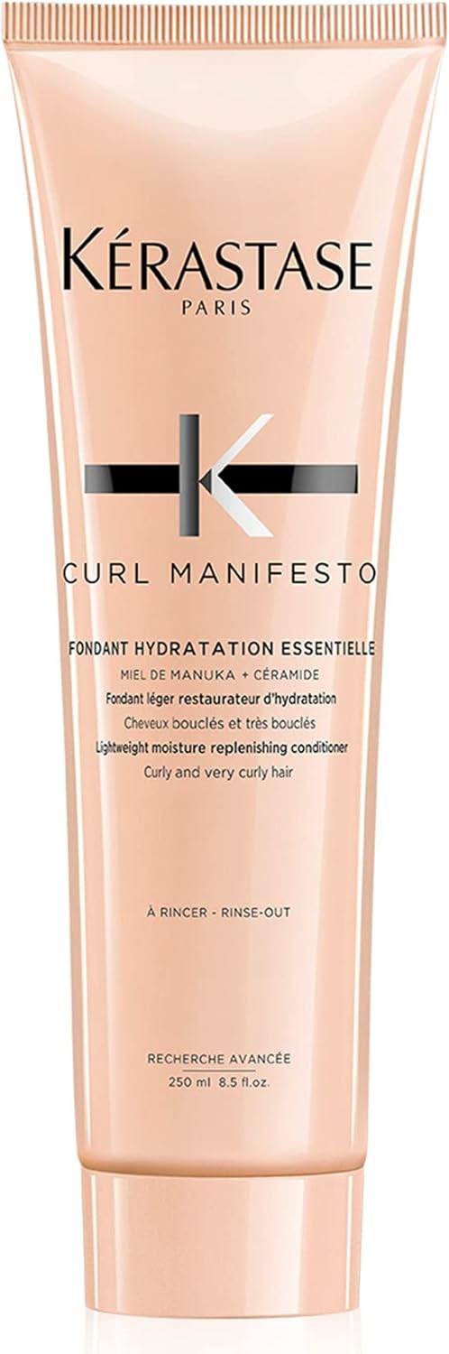 Kérastase Curl Manifesto Essential Hydrating Conditioner 250ml | Professional lightweight detangling conditioner to hydrate and define curly hair types, formulated with Manuka Honey.