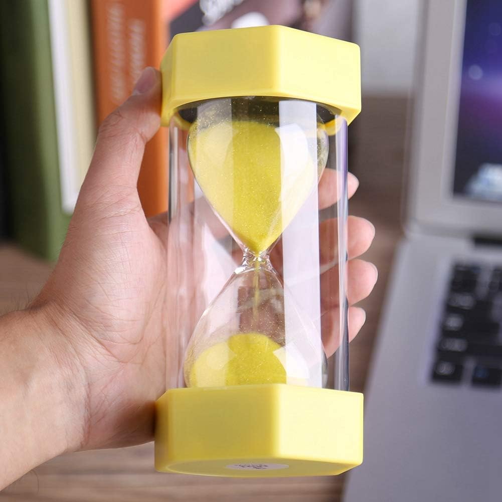 Sand Timer, Yellow Sand Glass Hourglass, 3 Minutes Sandglass Timer Sand Clock for Home Classroom Kitchen Office Decor Kids Gift