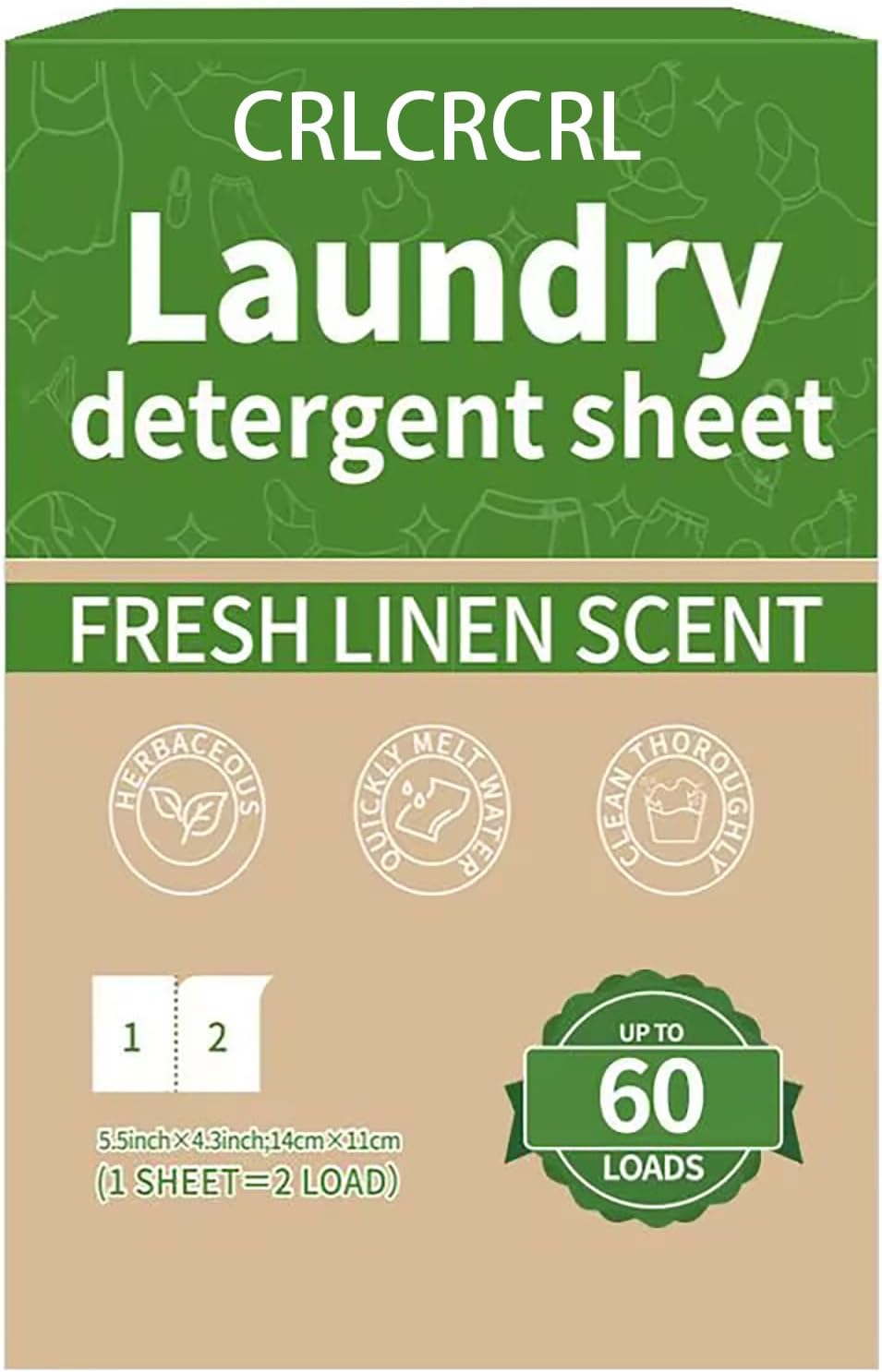 Laundry Detergent Sheets, 60 Loads Fresh Scent, Up to 120 Loads. Eco-Friendly Hypoallergenic Laundry Soap Sheets, Powerful Clean for Travel & Home, Works in Cold Water, Sensitive Skin Safe