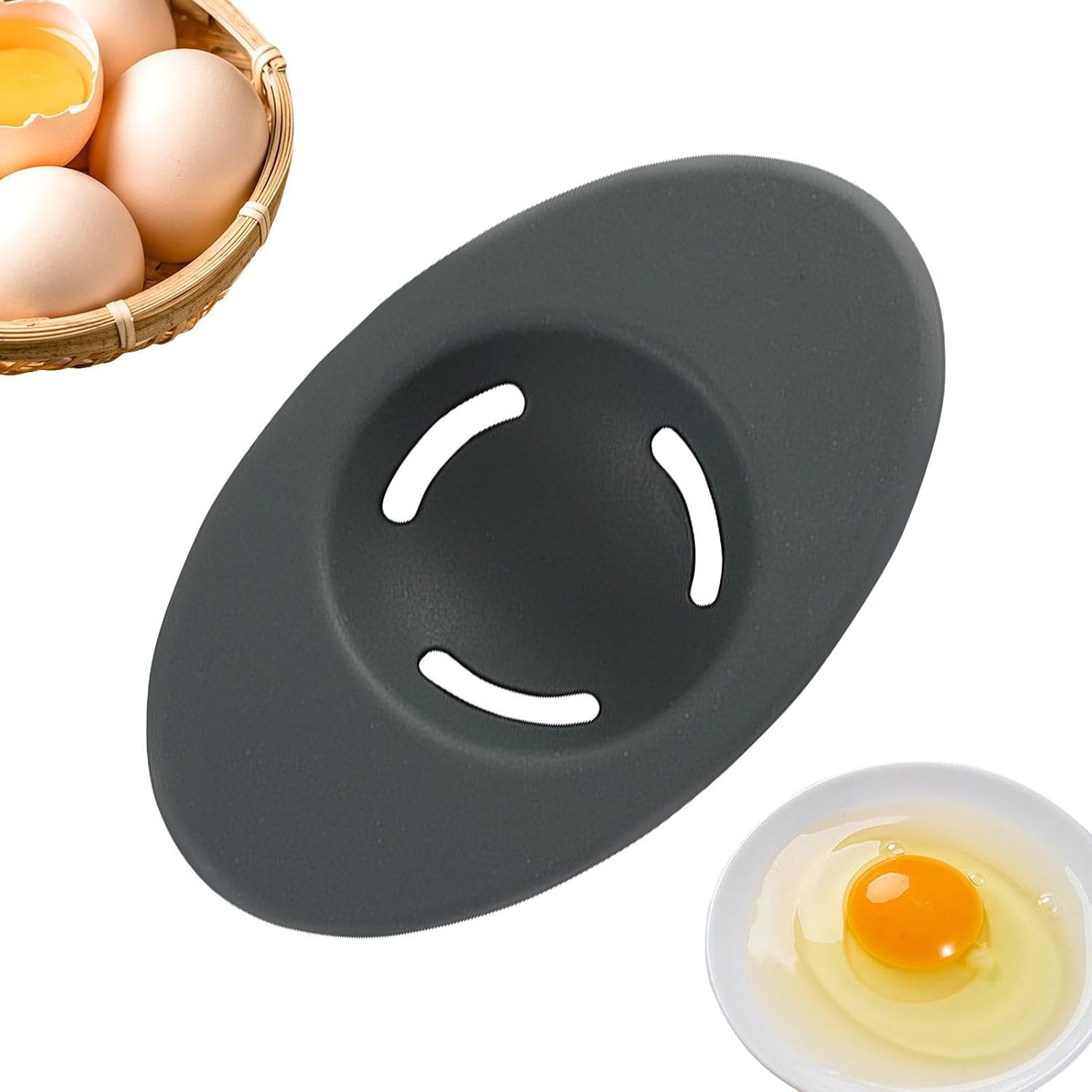 Silicone Egg White Filter Egg Separator Baking Kitchen Gadget Tool | Food-Grade Egg Cracker & Separator for Baking, Cooking & Kitchen Prep, Easy Clean, Durable, Safe for Home Use