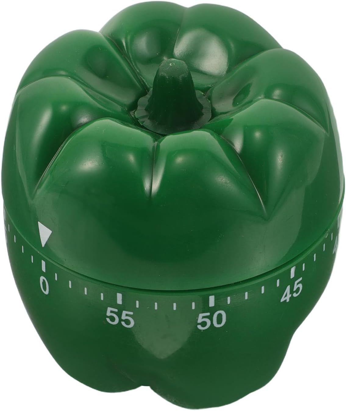 Minute Manual Countdown Kitchen Timer in Green Pepper Shape, Plastic Material with Easy One-Hand Operation, Versatile Timing Tool for Baking and Classroom Use