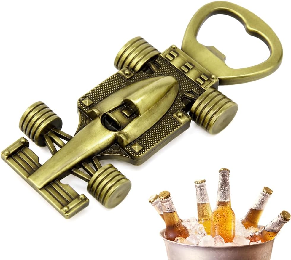 Vintage Metal Race Car Bottle Opener for Motorsport Fans and Home Bars | Solid metal vintage racing car design that opens bottles with ease – a standout gift for motorsport fans and home bar enthusi