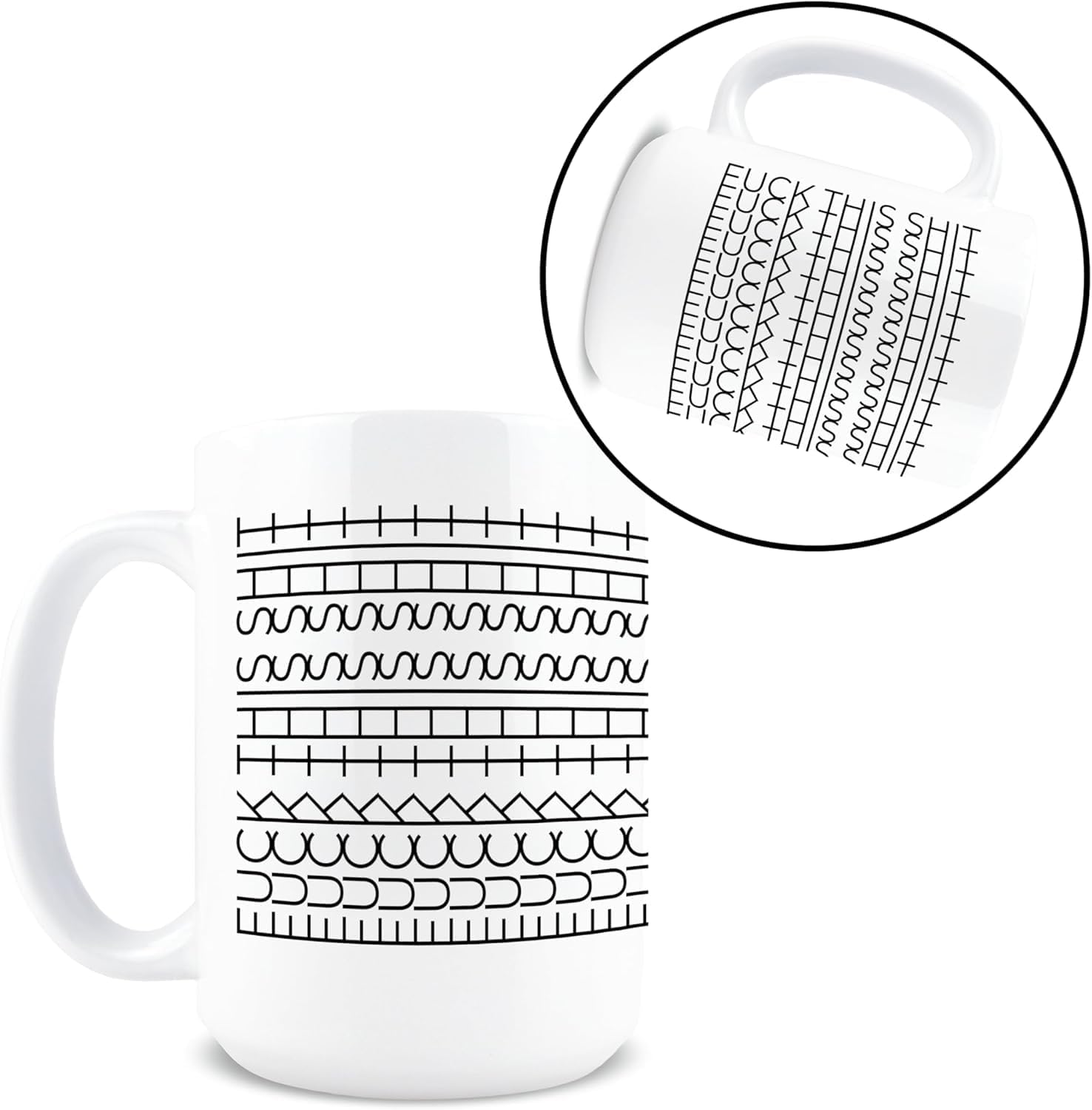 F*ck This Shit Mug, Ceramic Coffee Mug with Hidden Word Design, Funny Mug Loading Message for Home & Office, Dishwasher & Microwave Safe – Coffee Cups Gift Idea