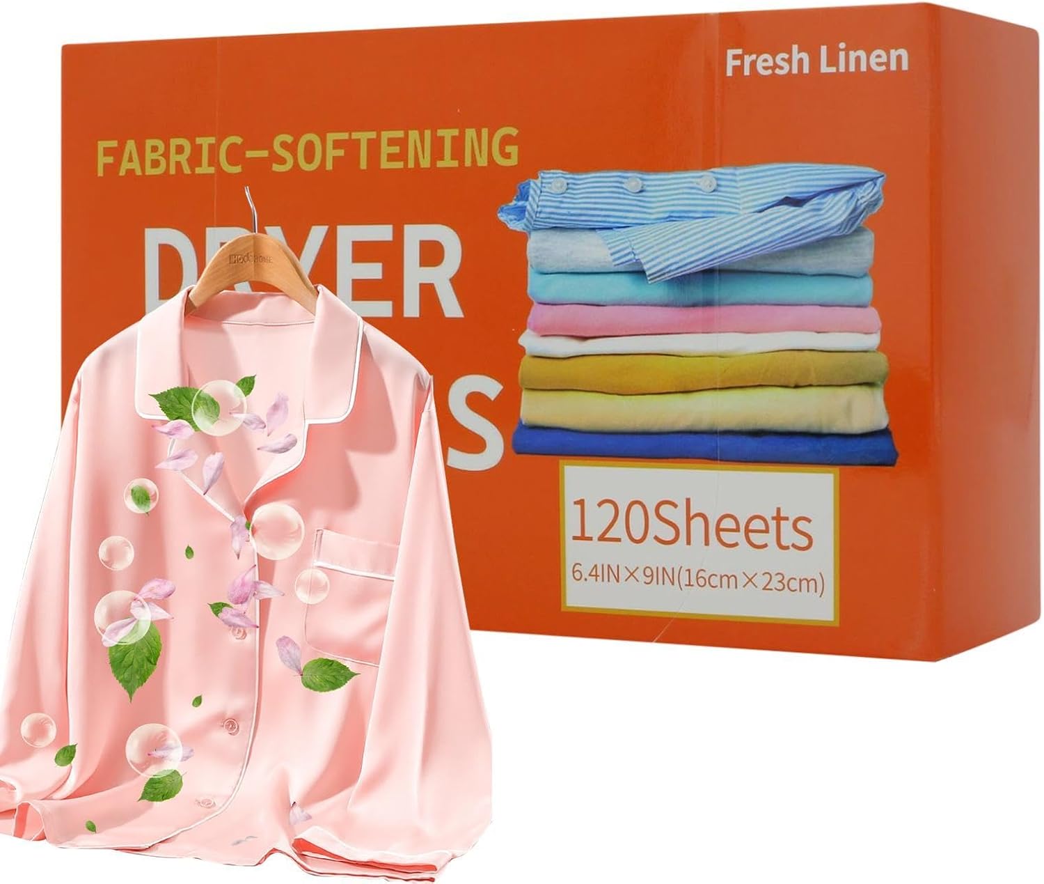 Laundry Dryer Sheets - Scented Fabric Softener | Clothes Washing Detergent Sheets | Reduce Static & Soften Fibers | Scented Washing For Washer Dryer Apartment Dormitory Bathroom Household