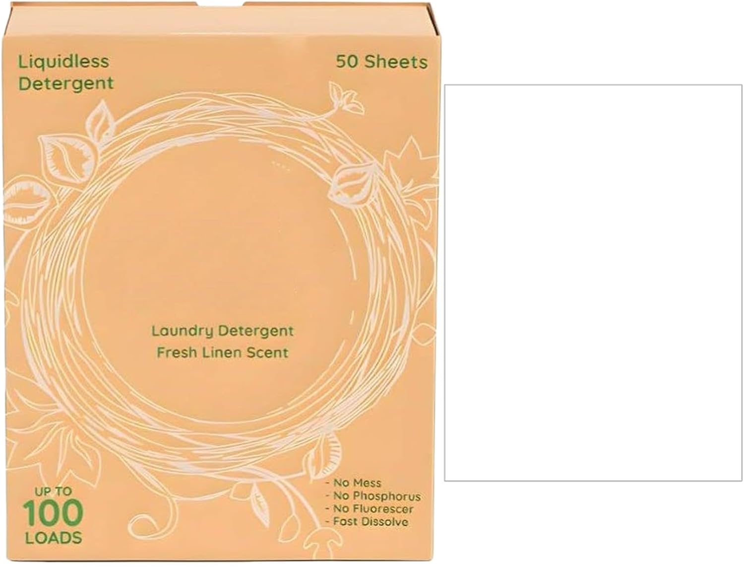 Laundry Detergent Sheets | 50 Count Water Soluble Stain Removers - Quick-Dissolving Laundry Detergent Tablets,for Fresh Linen Sensitive Skin Travel College Dorm Apartment Business Trip Camping Vacatio