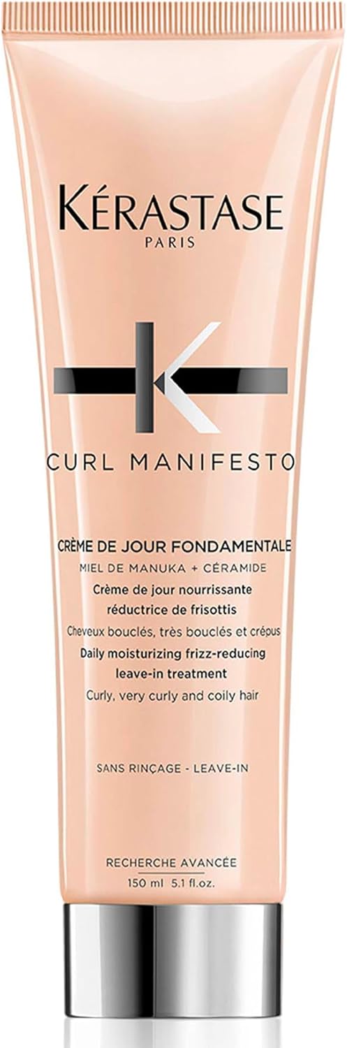 Kérastase Curl Manifesto Daily Curl Defining Cream 150ml | Professional daily frizz-reducing cream to define curls and provide intense hydration, formulated with Manuka Honey.
