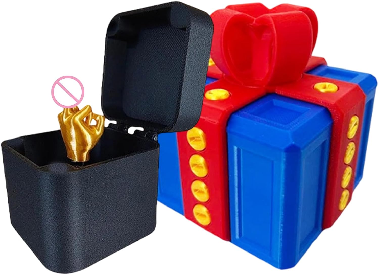 The Prank Box, Middle Finger in A Box, Annoyings Gift Boxes with Middle Finger Surprise, April Fools' Day Christmas Funny Prank Gift