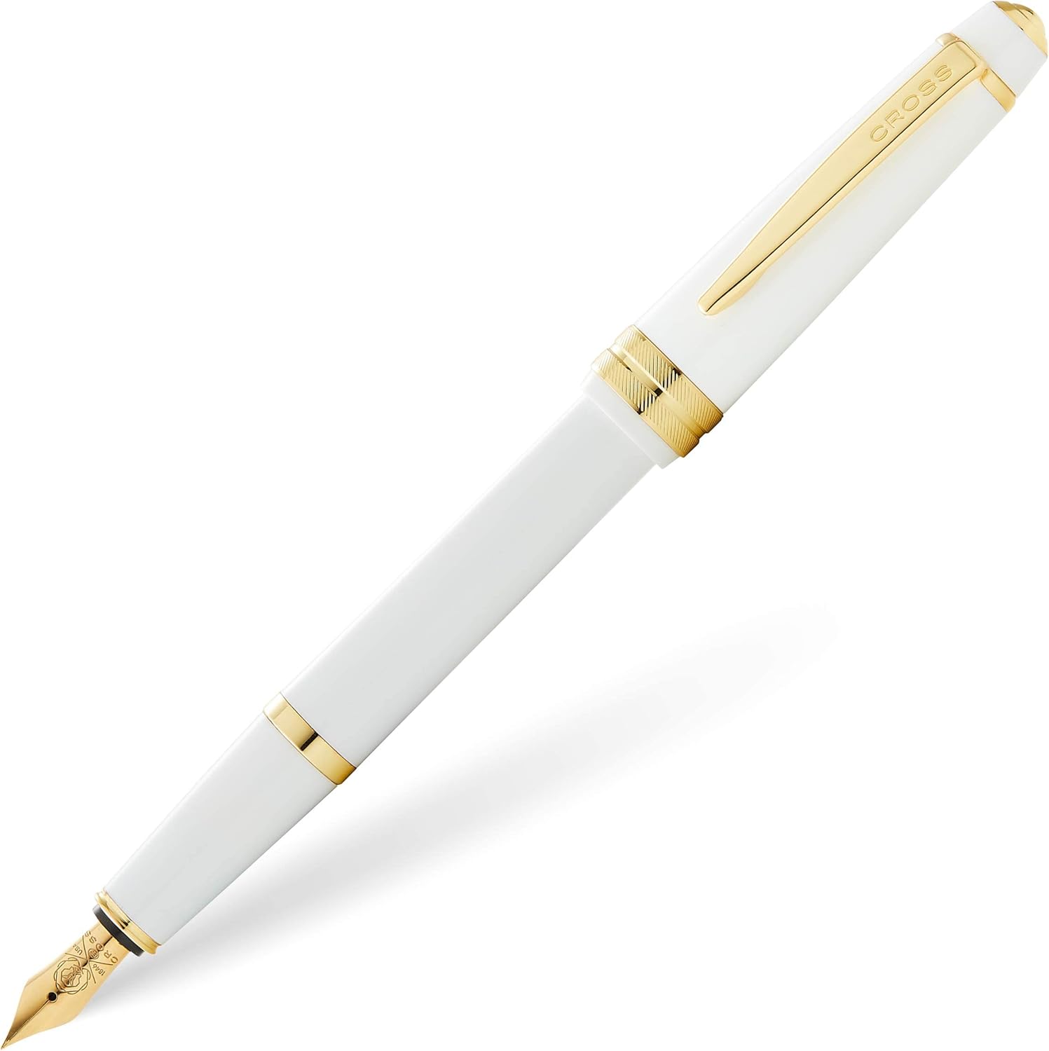Cross Bailey Light Polished White Resin and Gold Tone Fine Point Fountain Pen