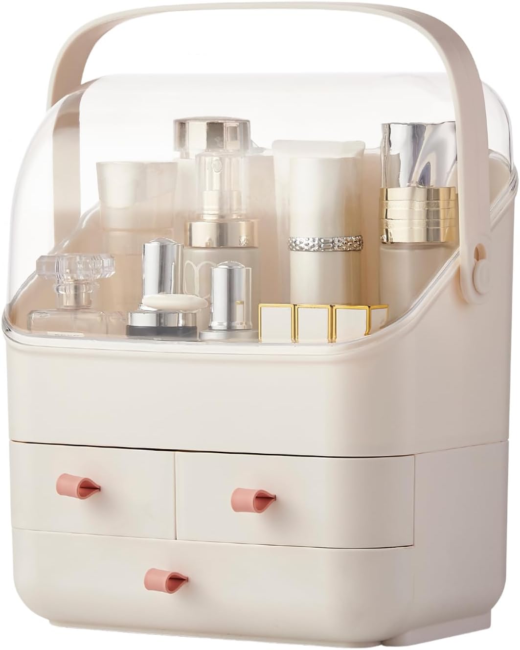 SUNFICON Makeup Organizers, Ivory, Preppy