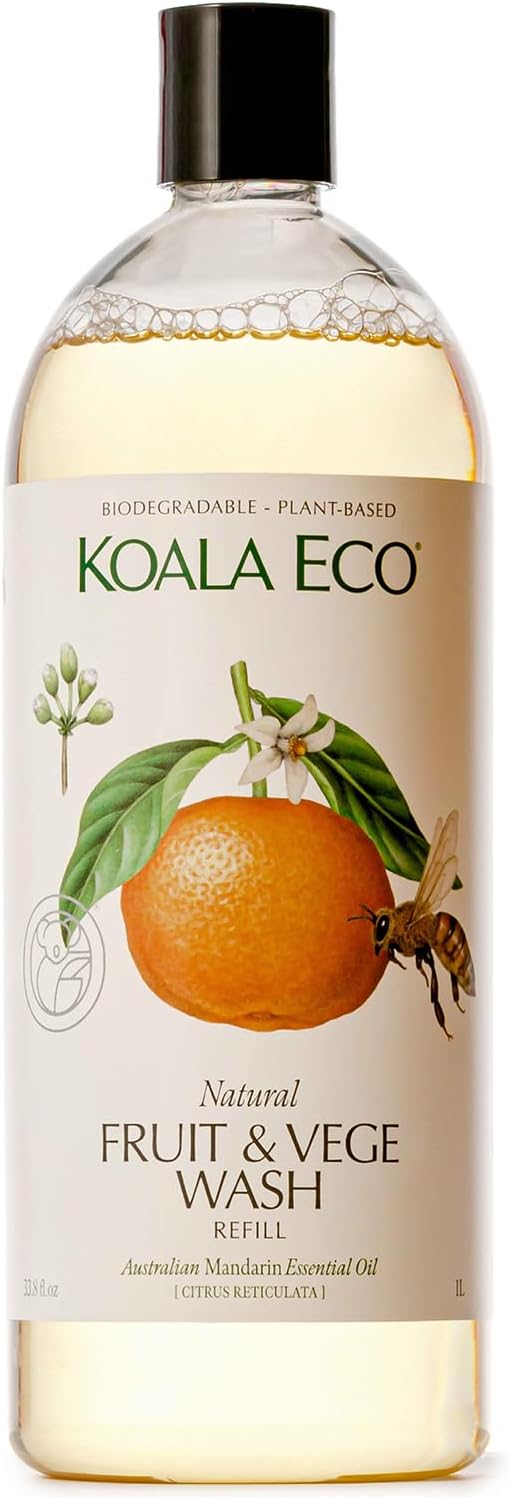 Koala Eco Natural Fruit & Vegetable Wash with Mandarin Essential Oil - Refill - 1000ml