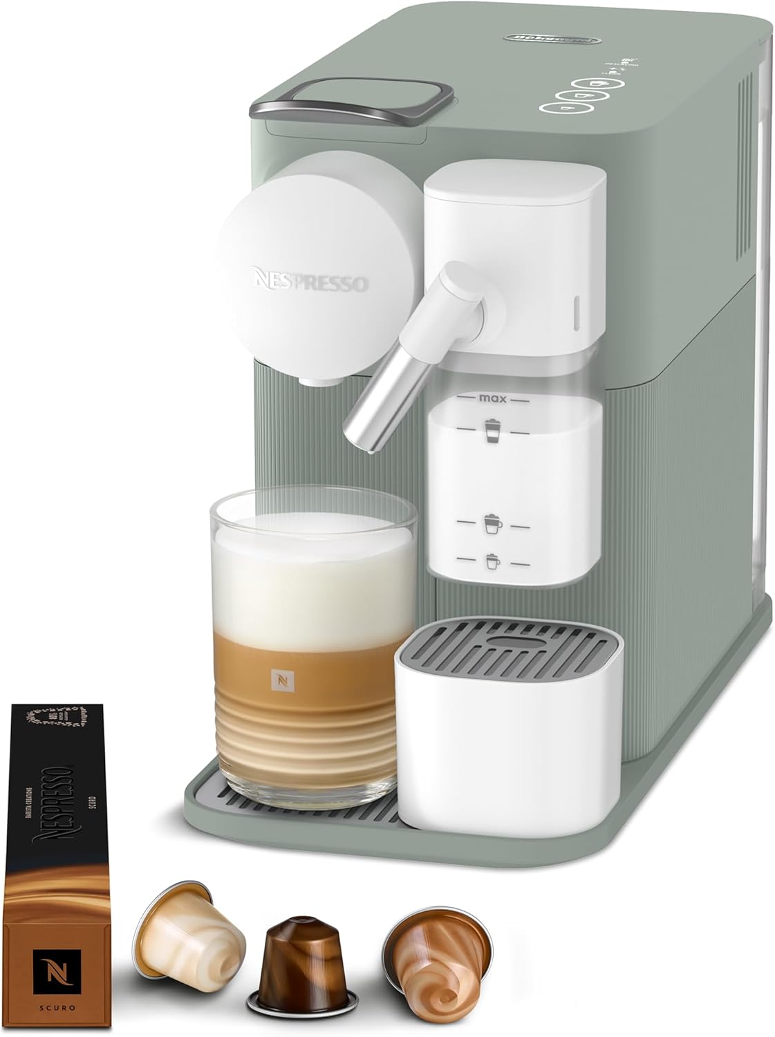 De'Longhi Lattissima One Nespresso Capsule Coffee Machine, Green