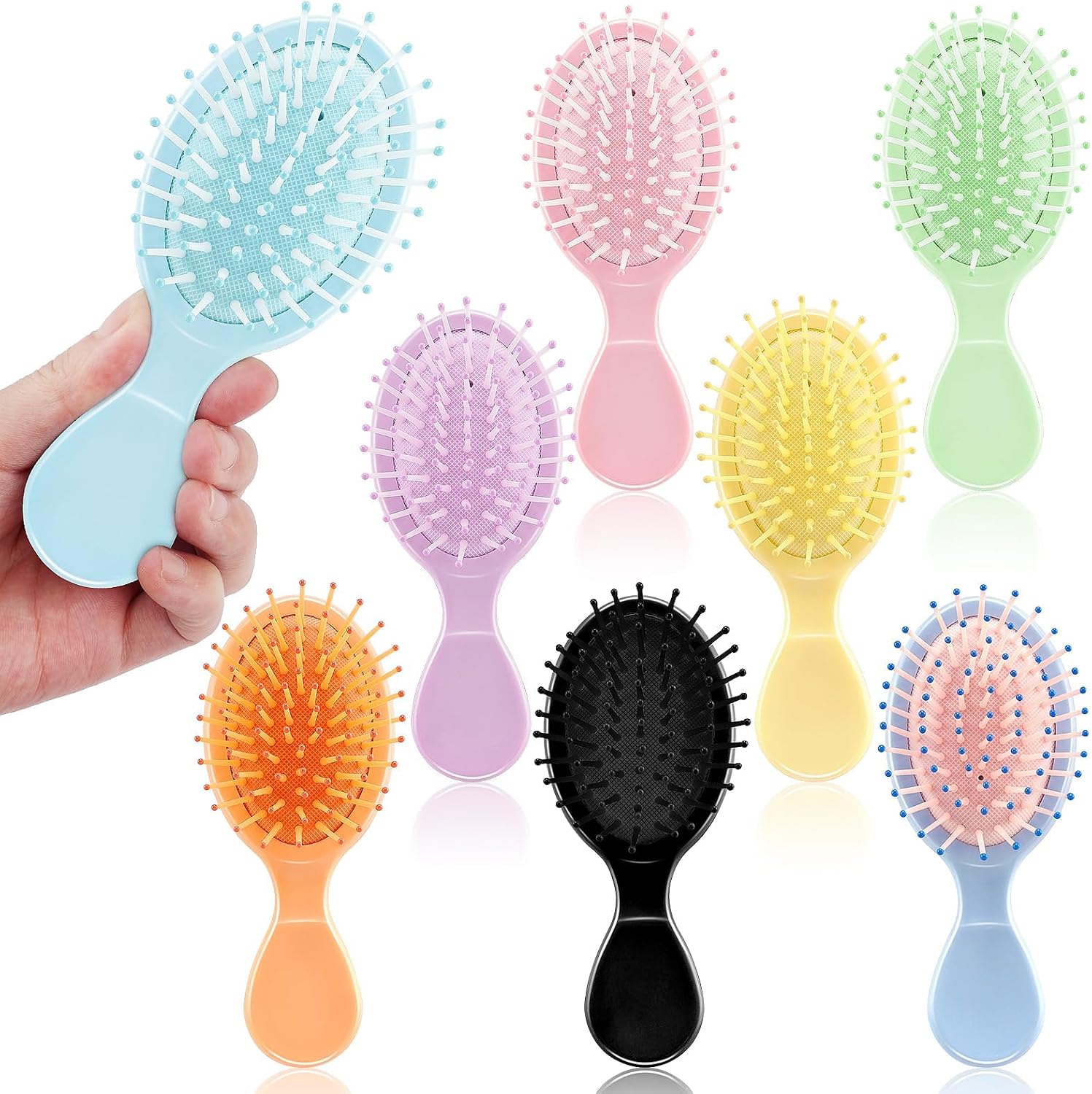 8 PCS Mini Wet Hair Brush, Easter Basket Stuffers for Women Teens Girls Kids, Christmas Stocking Stuffers, Small Gifts for Teen Girls Women, Bachelorette Party Favors, Valentines Day Gifts