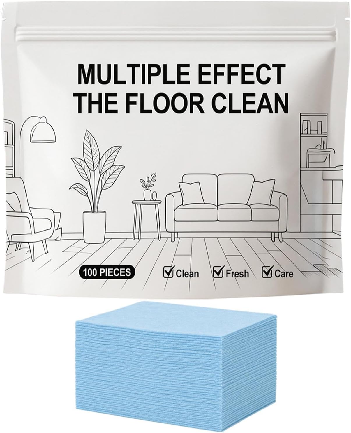 Wood Floor Cleaner - 100-Piece Deep Clean Shine Tablets | Mop Solution Sheets Laminate Floor Cleaner,for Laminate Hardwood Glass Tile Home Office Hotel Commercial