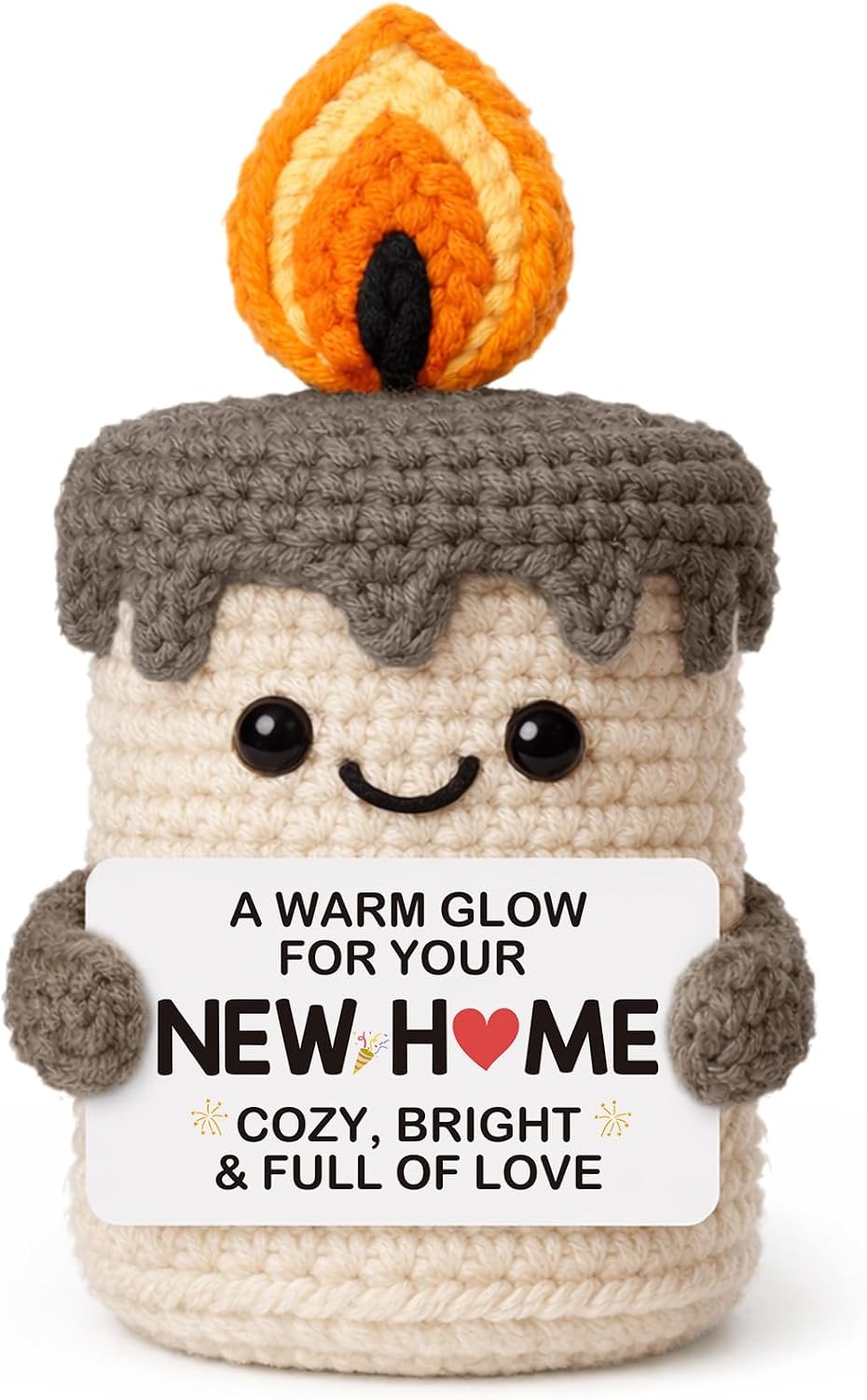 Funny House Warming Gifts New Home, Handmade Crochet Candle Decor | Funny Housewarming Gifts for Women Men, Ideas New Home Presents for Friends Couple New Homeowner, First Apartment Essentials