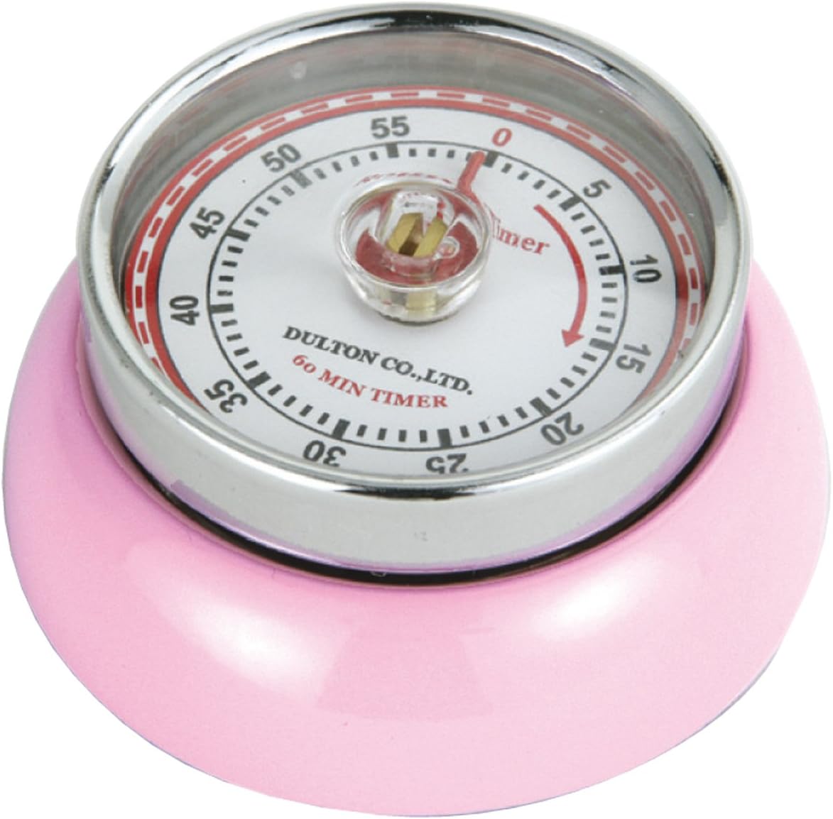 Zassenhaus Enameled Steel Speed Kitchen Timer with Magnet, 7cm Diameter, Pink