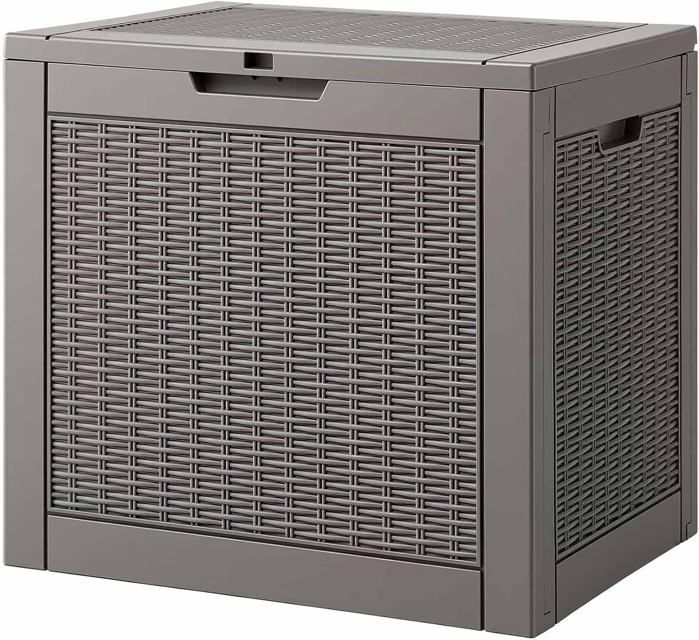 Gardeon Outdoor Storage Box 118L Container Lockable Garden Tool Brown | Deck Boxes Chest Garden Shed Storages Ottoman Chair Seat Patio Indoor Furniture with Handles