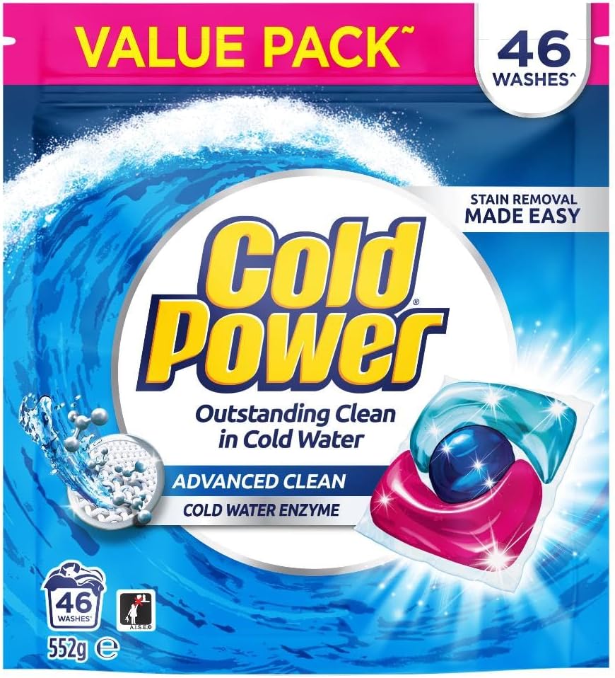 Cold Power Advanced Clean Triple Laundry Detergent Capsule, 46 Washloads