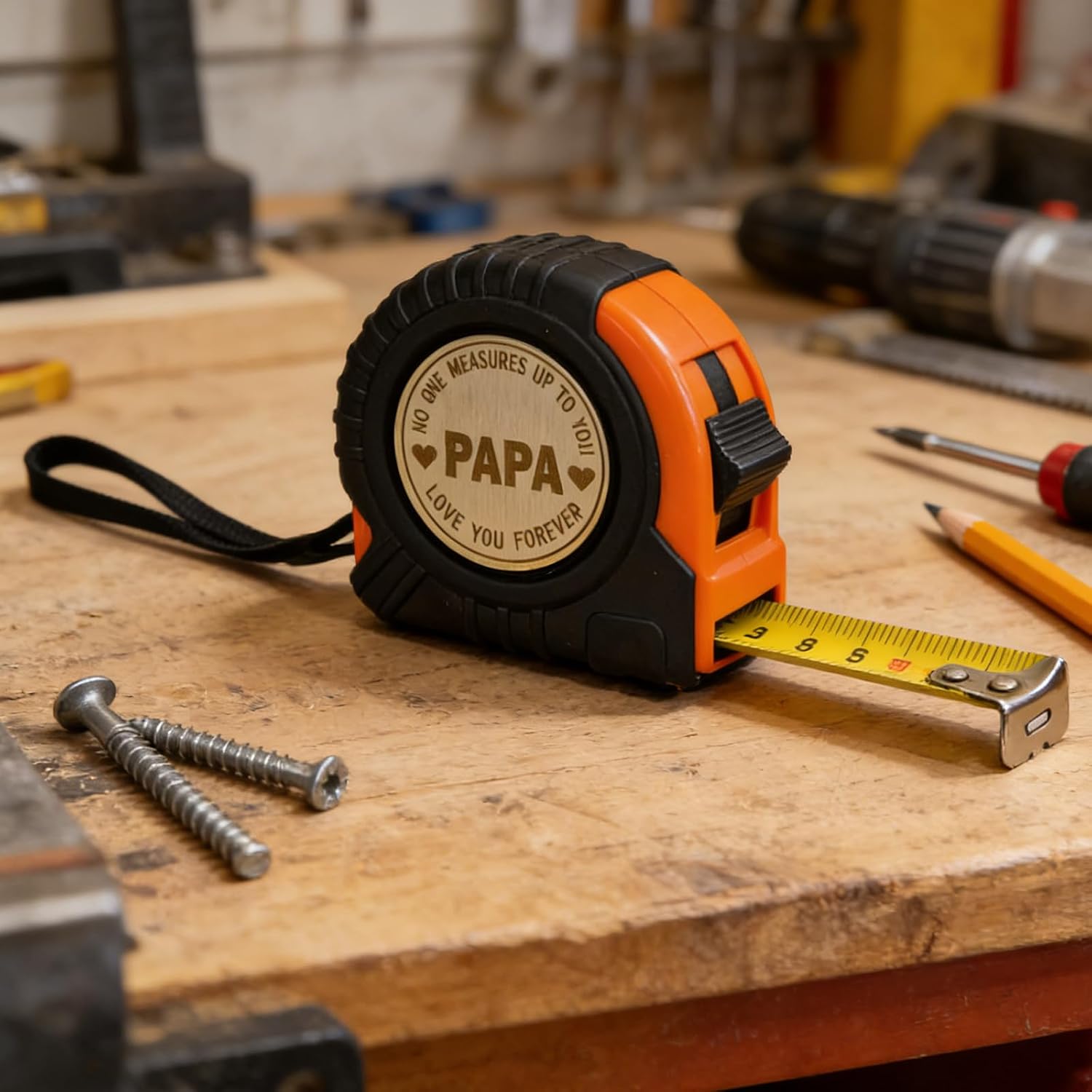 Gifts for Dad Father Daddy Father in Best Dad Ever from Daughter Son, Birthday Fathers Day Stocking Stuffers, Practical Useful Gift Idea for Men, 25 FT Tape Measures, Papa