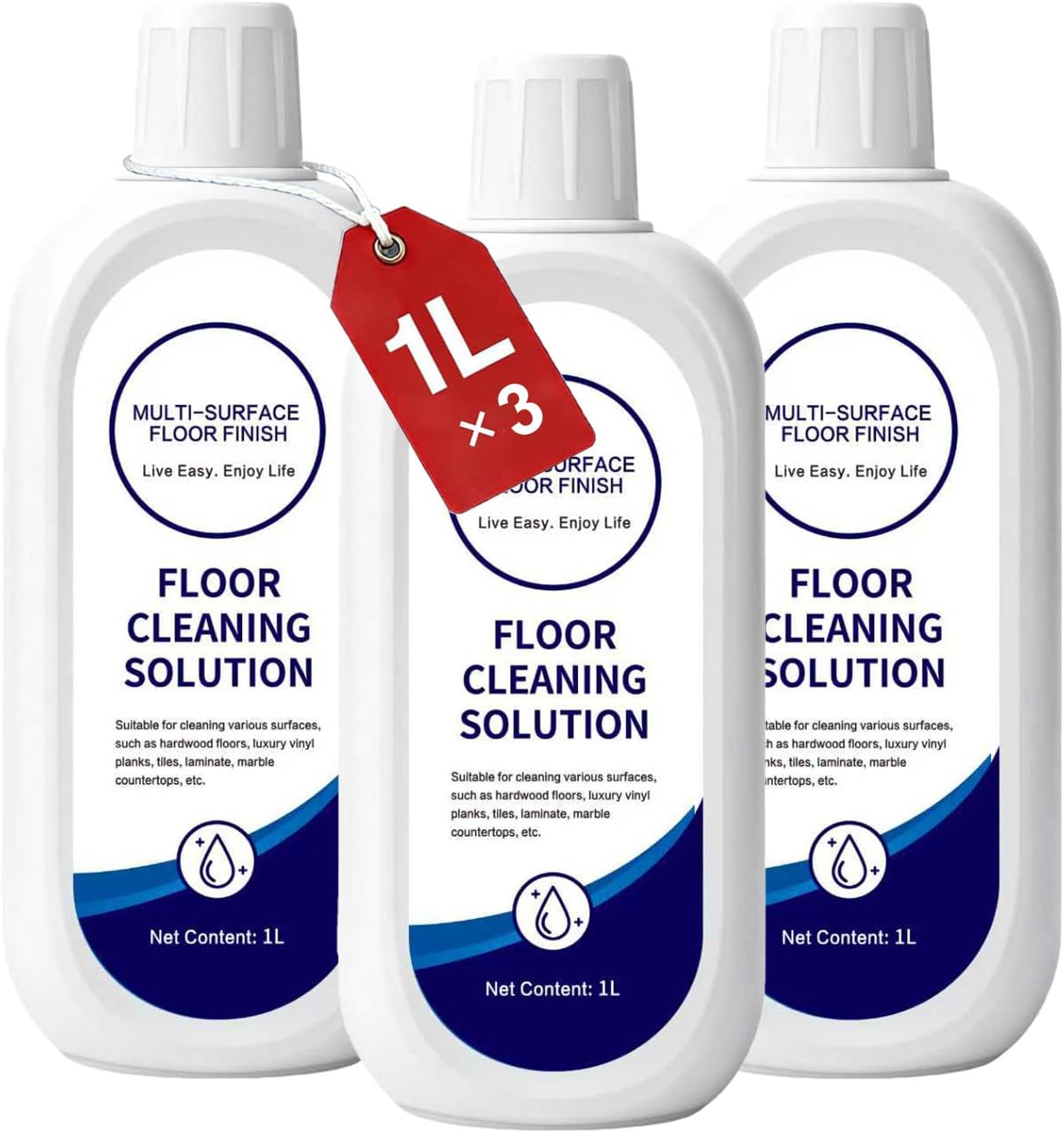 3L(3 PCS) Floor Cleaning Solution Compatible With Tineco,Deep Cleans For Multiple Hard Floors,Suitable for All Robot Vacuums With Mopping