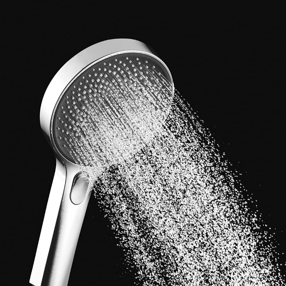 Decaura Luxury Handheld Shower Head 3-Mode Soft Rainfall Sprayer Large Hand Shower (Chrome)
