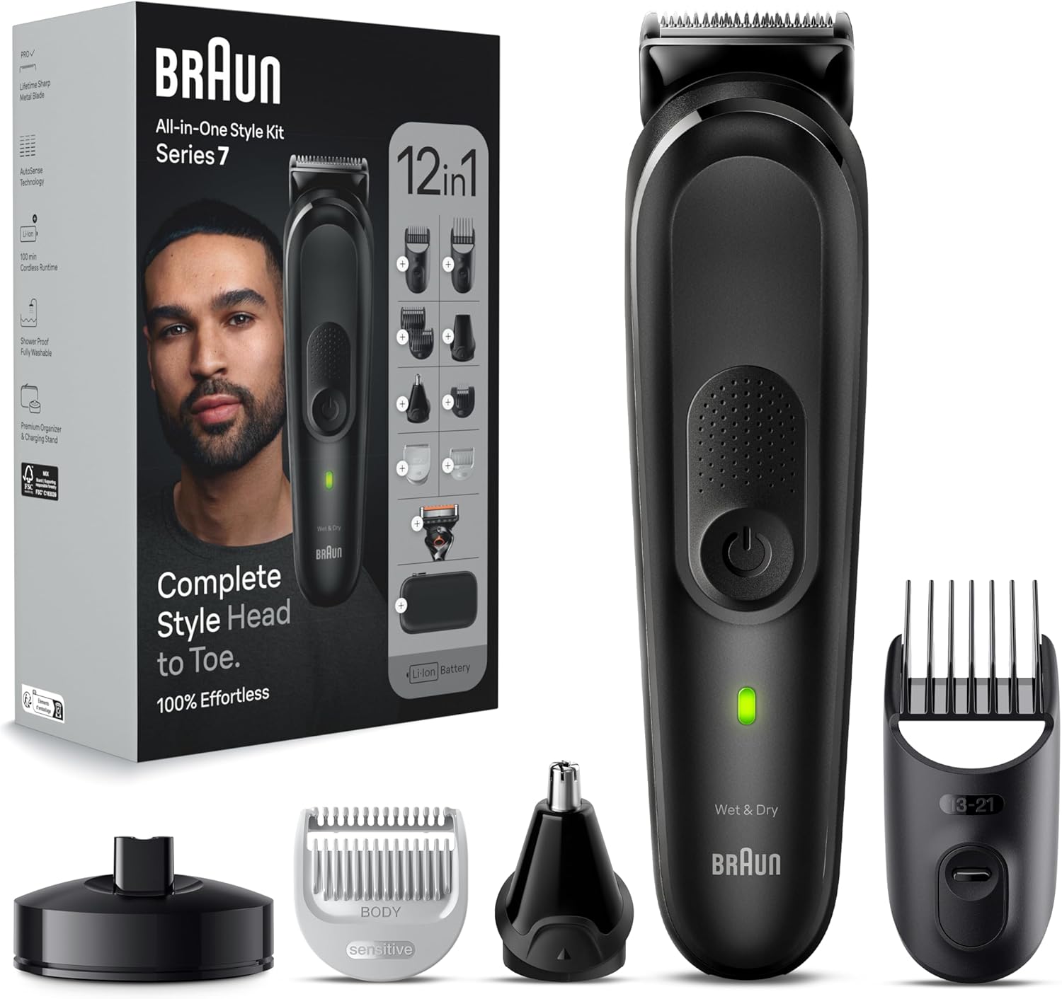 Braun MGK7460 Series 7 All-In-One Beard Care Body Groomer Set