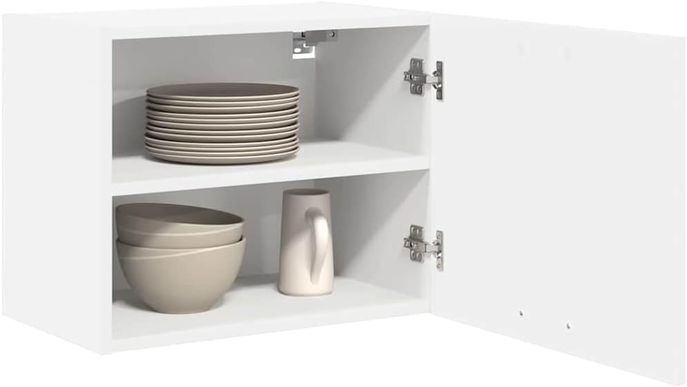 vidaXL Hanging Cabinet 2 pcs White Engineered Wood