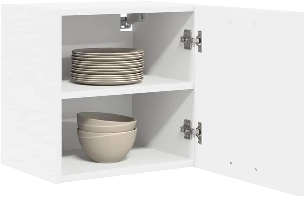 vidaXL Hanging Cabinet 2 pcs White Engineered Wood