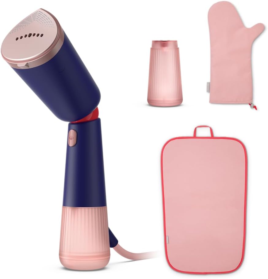 Philips 5000 Series Handheld Steamer - Powerful 1400W, Continuous Steam, Two Water Tanks, Fast Heat-Up in 35s, Eco & Max Settings, Adjustable Head, Soleplate Made of Metal, Accessories(STH5030/20)