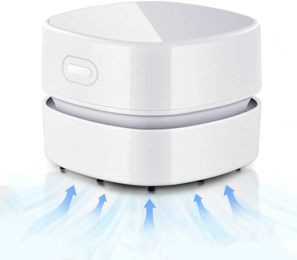 GuDoQi Table Vacuum Cleaner, Mini Vacuum Cleaner Crumbs Table, USB Rechargeable | 90 Minute Operation, 360° Turn, Crumb Catcher Bread Table, Electric Crumb Catcher for Home, School and Office