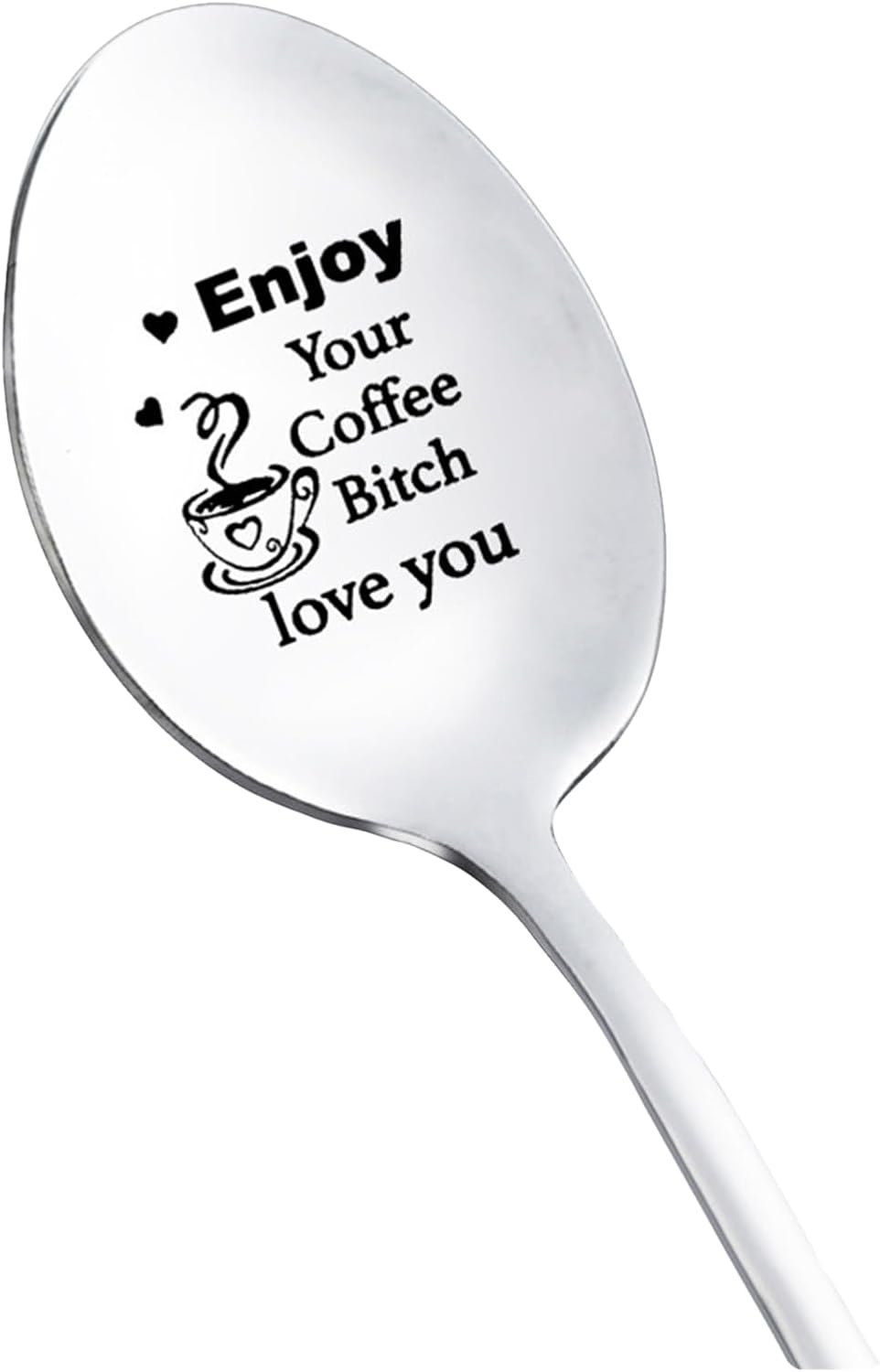 Friend Gift for Bestie - Enjoy Your Coffee Bitch Spoons | Present for Best Friend BFF, Unique Present for Birthday Christmas Token for Women and Girls