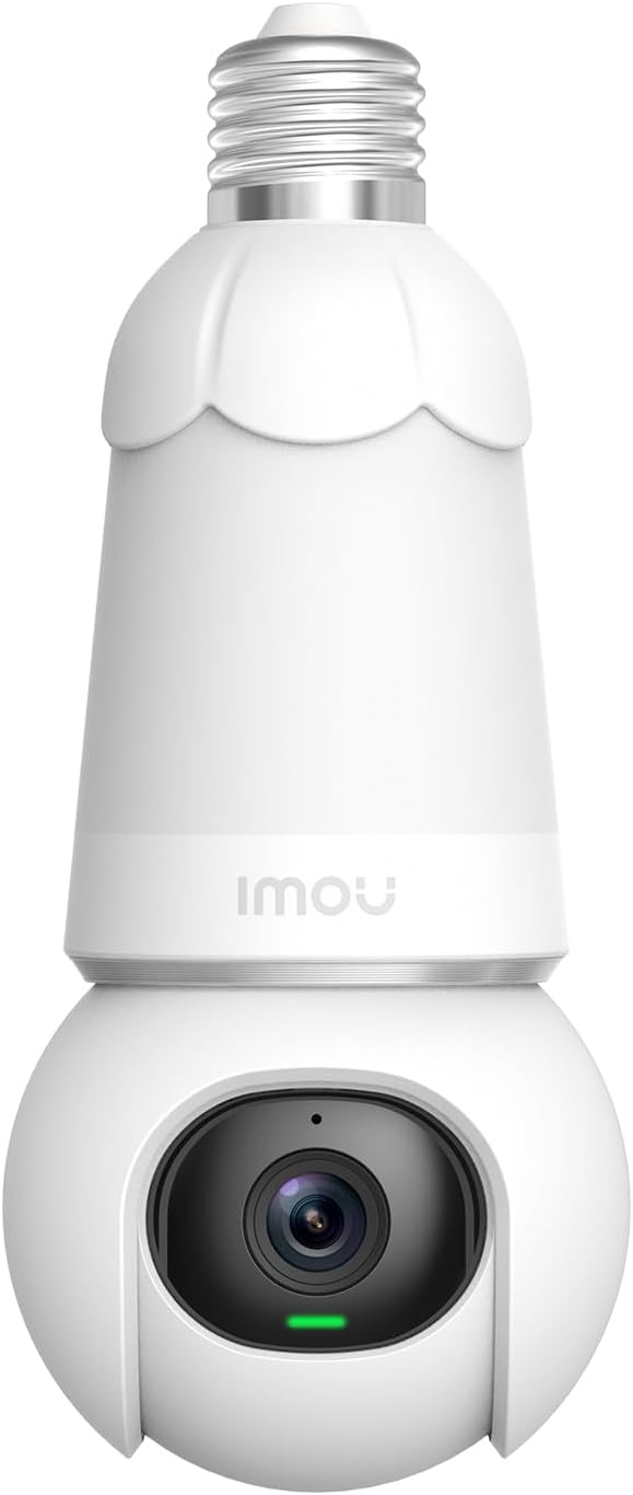Imou 2K Light Bulb Security Camera Outdoor Wireless with AI Human/Vehicle Detection, 360° CCTV Home WiFi IP Indoor Camera, Color Night Vision, Siren, Auto Tracking,2-Way Audio,Works with Alexa,E26/E27