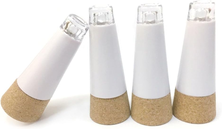 Pack of 4 USB Rechargeable Cork Shape Bottle Light 12 Lumens Durable Lamp Cork Lights for Christmas Party Decoration
