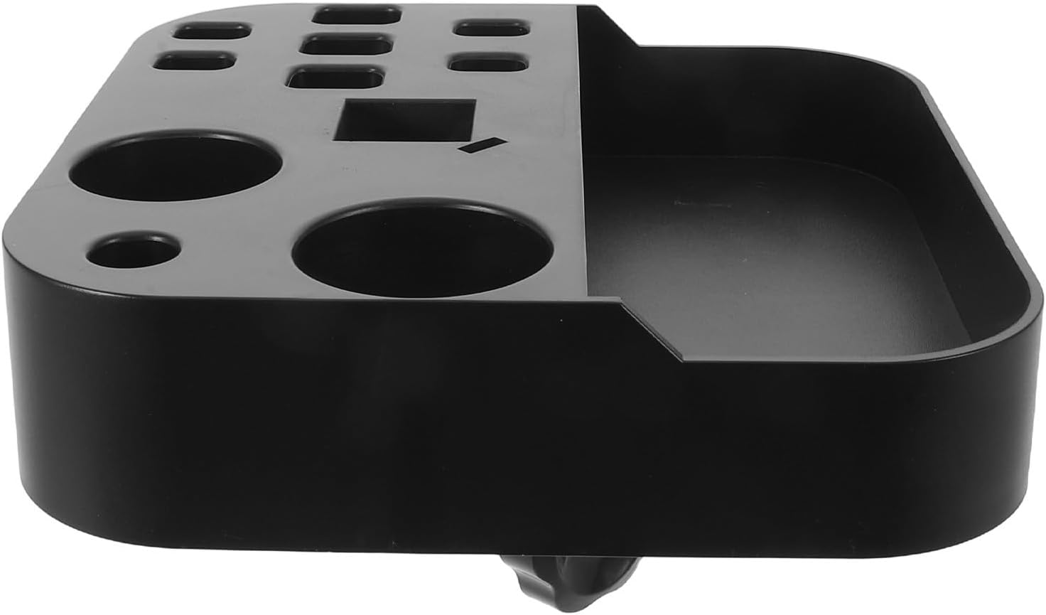 Pet Grooming Storage Rack Compartment Holder for Combs and Tools | Black Plastic Organizer, DIY and Pet Shop Use, Adjustable Versatility with Space Saving Workflow