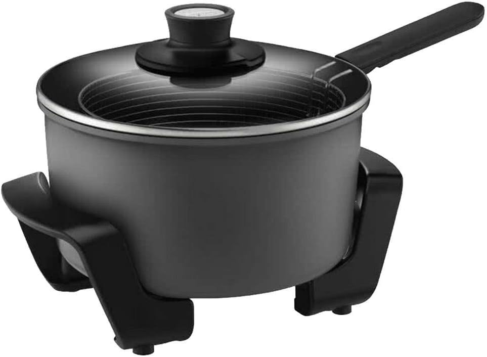 Sunbeam DF4500 Multi Cooker Deep Fryer with Lid | 5L Capacity | 1600W | Stainless Steel Basket | Boil, Roast, Casserole, Braise, Stir Fry & Deep Fry |, Charcoal