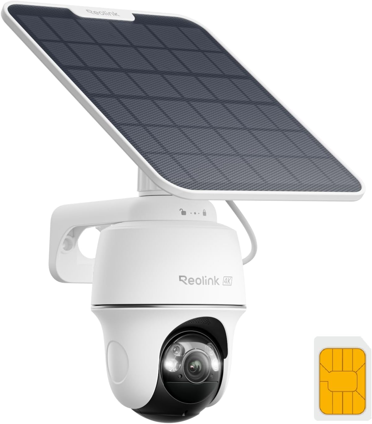 REOLINK 4K LTE Cellular Security Camera Wireless Outdoor, 3G/4G LTE, 360°Auto Tracking, Smart Detection, 8MP Solar Powered, SIM Card Included, Local/Cloud Storage, Color Night Vision | Smart Auto Tracking & Pan Tilt without Blind Spots, Spotlight Color Night Vision, Local/Optional Cloud Storage, Easy Setup