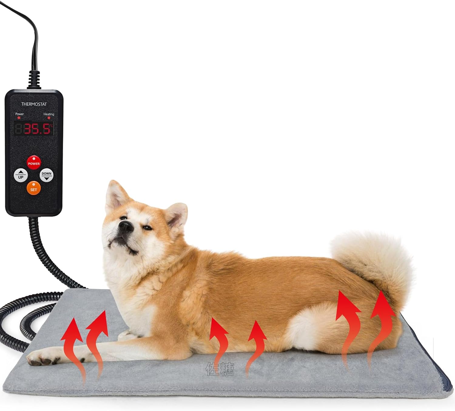 Pet Heating Pad for Cats and Dogs - Electric Warming Mat with Timer & Temperature Setting, Waterproof Cover, Auto Shut-Off - Safe Indoor Bed Warmer (L 70x40cm)