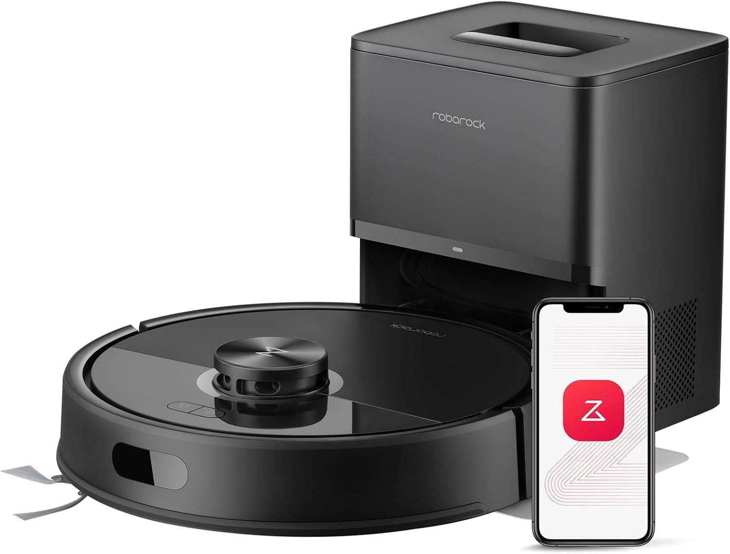 roborock Q7T+ Robot Vacuum & Mop, All-in-one Vacuum Cleaner, Top 10,000Pa Suction, DuoRoller Anti-Tangle Brush, Hands-Free Cleaning 7 Weeks, Precise Navigation, Perfect for Pet Hair【Q8 Max+ Upgraded】