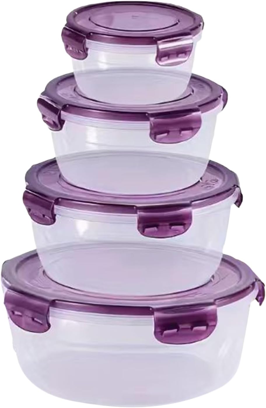 Freezer Storage Containers Airtight Stackable Box Organizers | 4 Pieces Freezer Organization Storage Set for Fruits, Breakfast, Leftover, Dry Goods, Kitchen, Fridge, Pantry, Picnic,