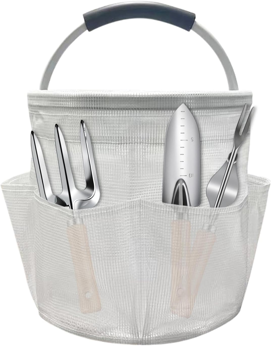 Cleaning Caddy with Handle Suspended Mesh Quick Dry Storage Organizer | Folding Toiletry Organizer Basket with Handle Supplies for Bathroom Beach Gym Dorm Room Outdoor Activity Travel Ca