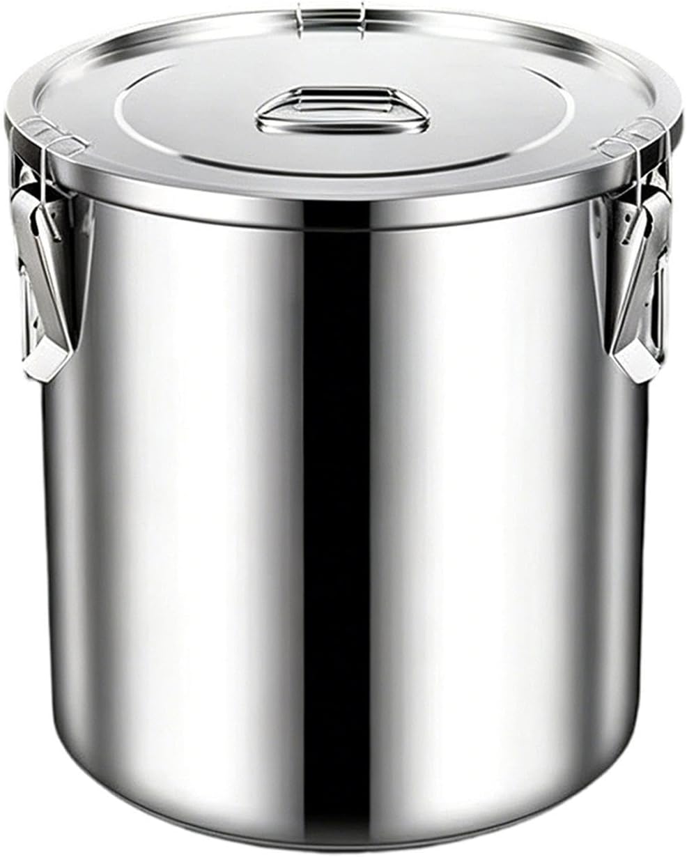 Stainless Steel Food Containers,12L Airtight Organizer with Lid | Metal Storage Container - for Kitchen Pantry Rice Cereal Cookie Snack Grain Powder Coffee Bean Oil Milk