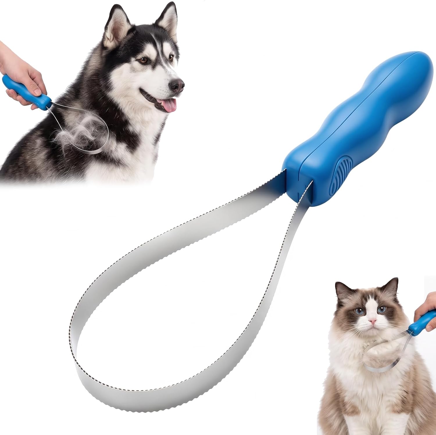 Dog Deshedding Brush, Double-Sided Stainless Steel Grooming Tool | Shedding Blade Grooming Tool, Dog Brush for Shedding with Stainless Steel Teeth, Deshedding Brush for Pets