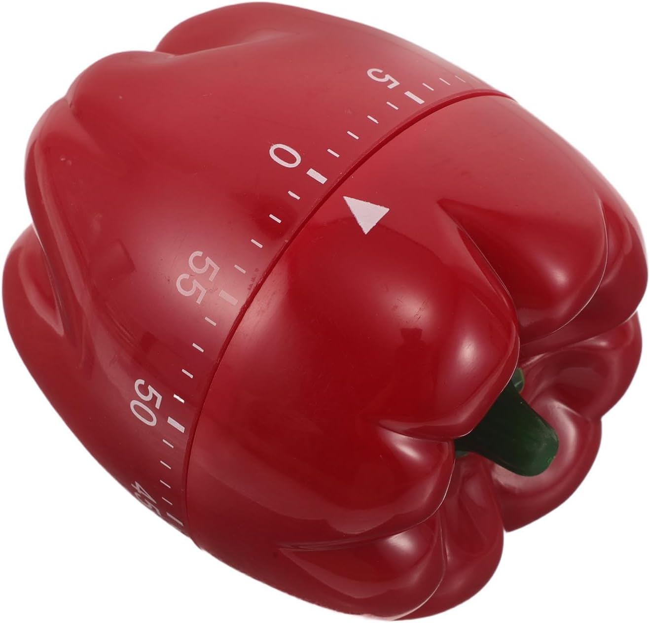 Kitchen Timer Plastic Red Pepper Shaped Mechanical 60 Minute | Manual Twist Setting, No Batteries Needed, Baking and Cooking Reminder, Precise Timekeeping for Home Use