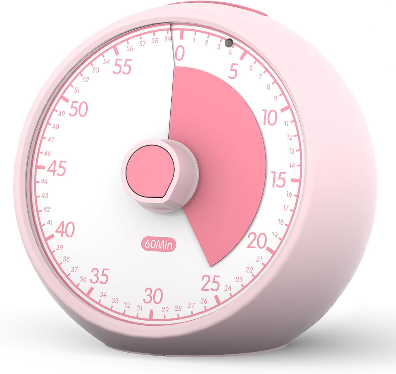 Conchstar Visual Timer 60-Minute, Kids Timer for Homeschool Desk, Time Management Tools with Silent Operation, Kitchen Office Classroom (Pink)
