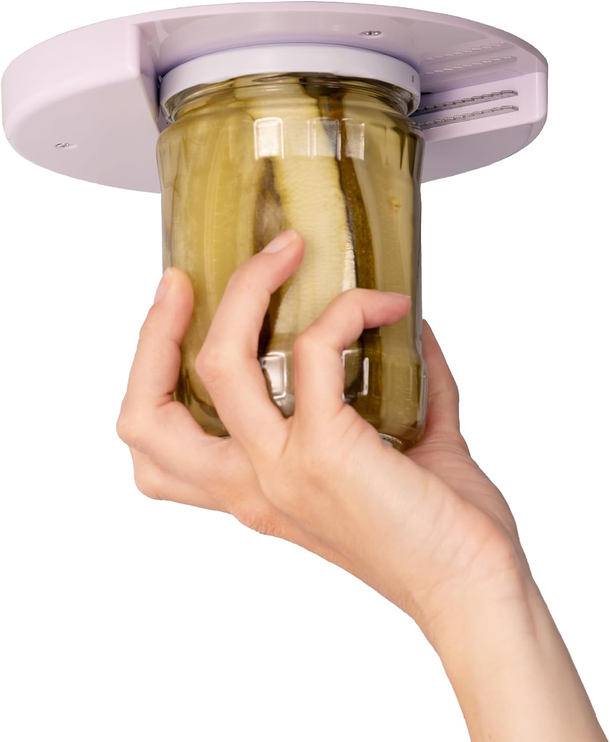 POPDATJAR Under Cabinet Jar Opener - Stainless Steel Lid Opener for Seniors with Arthritis & Weak Hands - Ideal for Any Size Lid - Easy, One-Handed Kitchen Gadgets & Elderly Must Haves