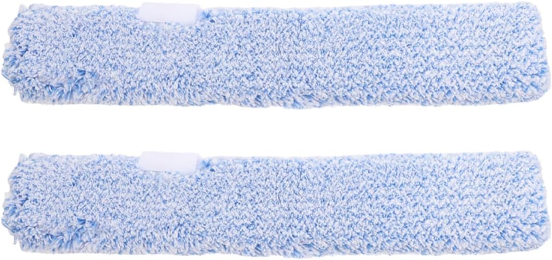 Generic 2pcs Window Cleaner Replacement Refill Pads Fabric Washable Scratch Free Cleaning Supplies for Glass Windows and Other Surfaces Suitable for Household