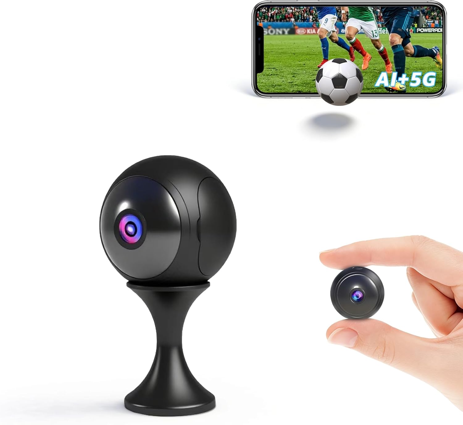 AOBOCAM 4K Security Camera, Mini Spy Hidden WiFi Camera for Home, Dual-Band WiFi (2.4 & 5GHz) AI Pet/People Detection, Night Vision, Encrypted Cloud & SD Card Storage, Indoor Discreet Nanny Cam (S) | Dual-Band WiFi(2.4 & 5GHz) AI Pet/People Detection, Night Vision, Cloud & SD Card Storage, Indoor Discreet Nanny Cam