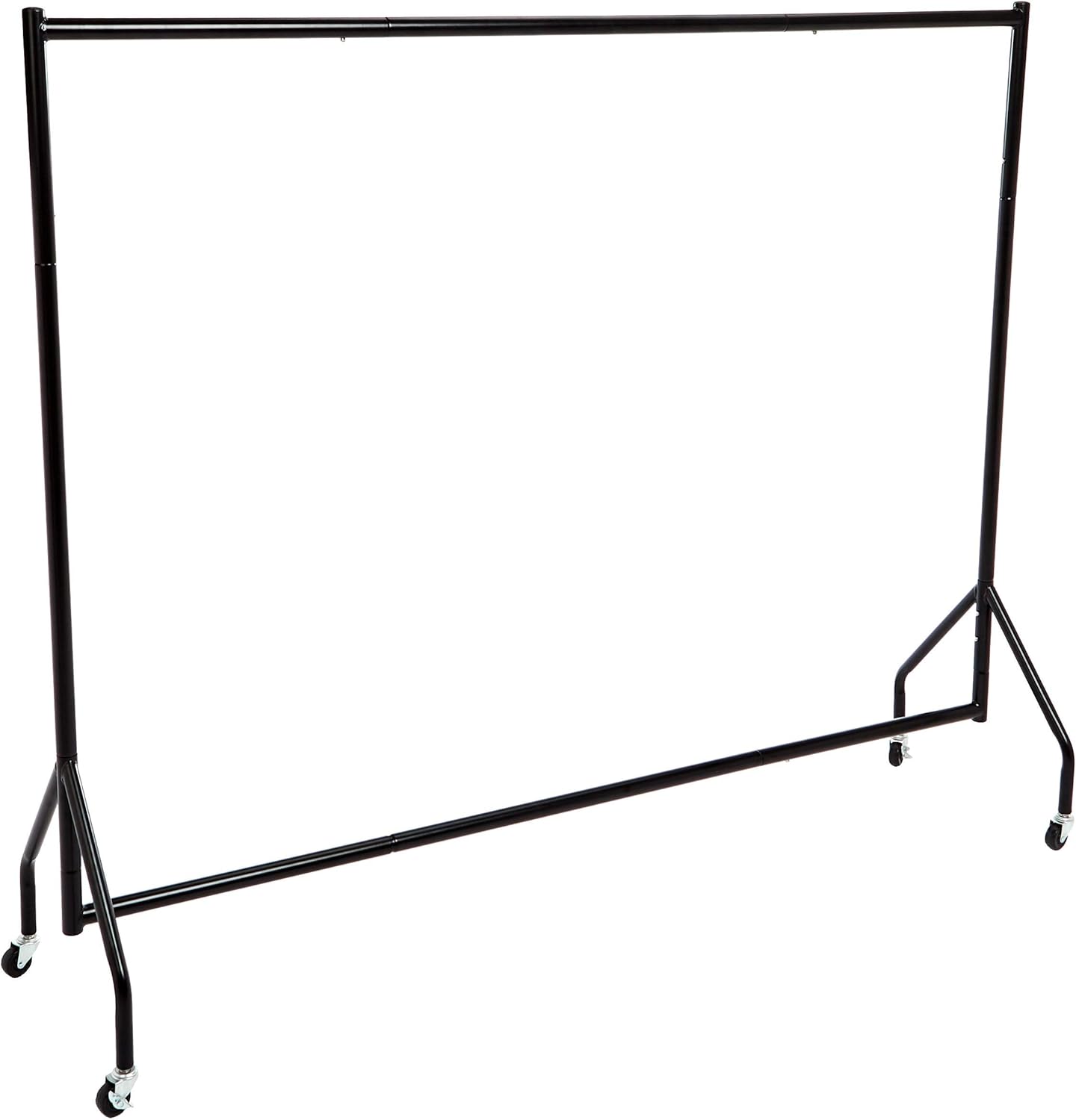 Amazon Basics Heavy Duty Rolling Garment Rack, Hanging Clothes Organizer Rail for Display and Storage, 1.82 x 1.52 m - Black