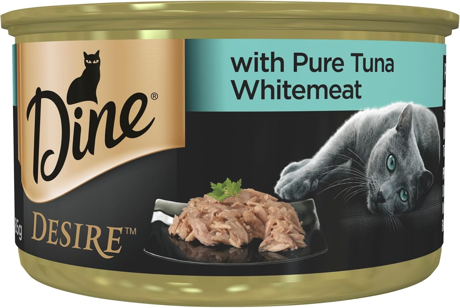 Dine Desire Wet Cat Food Tuna Whitemeat 85g Can, 24 Pack