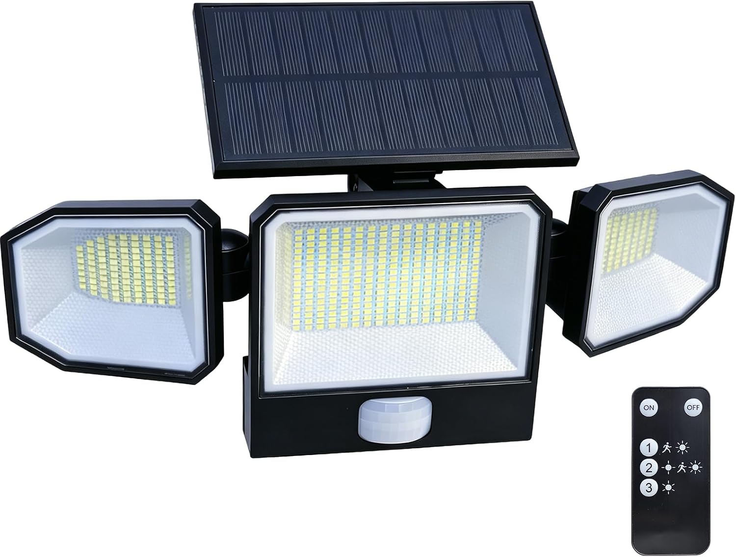 Solar Lights Outdoor, 440LED 2500LM Motion Sensor Light Outdoor with Remote, 3 Modes Flood Lights 300° Wide Angle, IP65 Waterproof, Solar Security Lights for Door Pathway Patio Garden Backyard | 440LED 3 Modes Flood Lights 300° Wide Angle, IP65 Waterproof, Solar Security Lights for Door Pathway Patio Garden Backyard
